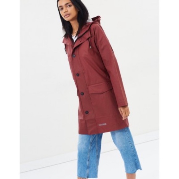 Stutterheim Jackets & Blazers - NWT Stutterheim Burgundy Rain Coat